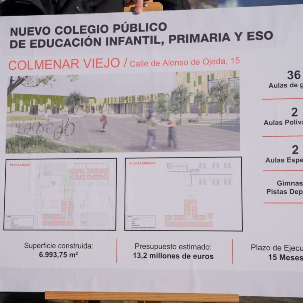 La Comunidad de Madrid autoriza la construcción de un CEIPSO en Colmenar Viejo