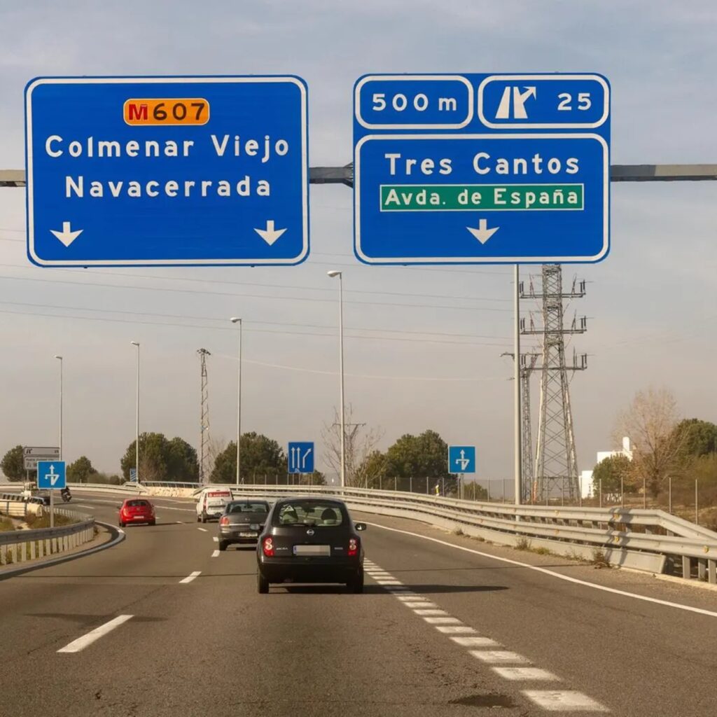 Nuevos cortes nocturnos en la M-607 por el asfaltado del tercer carril en Tres Cantos